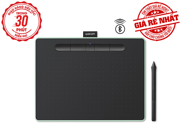 Bảng Vẽ Điện Tử Wacom Intuos M CTL6100WLE (Bluetooth, Green)
