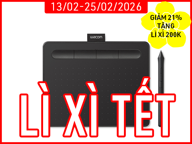 Bảng Vẽ Điện Tử Wacom Intuos S CTL4100 (Black)